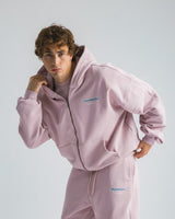 Hoodie zip oversized Pink - C266