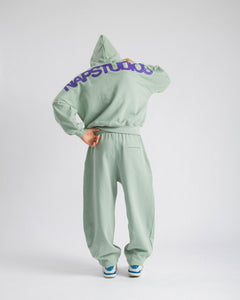 Felpa oversized Verde acqua - C255