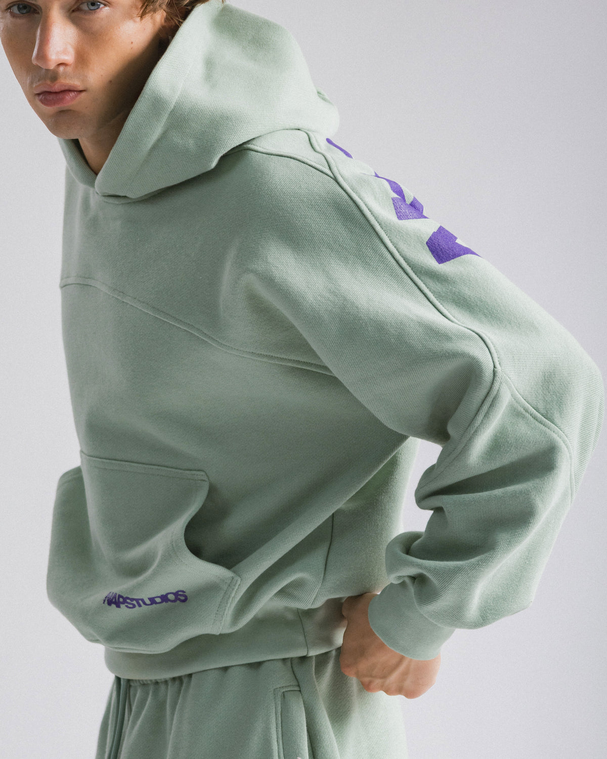 Felpa oversized Verde acqua - C255