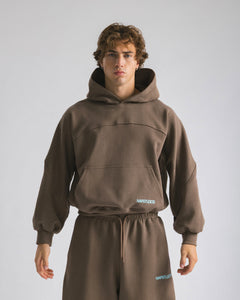 Felpa oversized Marrone - C255