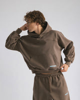 Felpa oversized Marrone - C255
