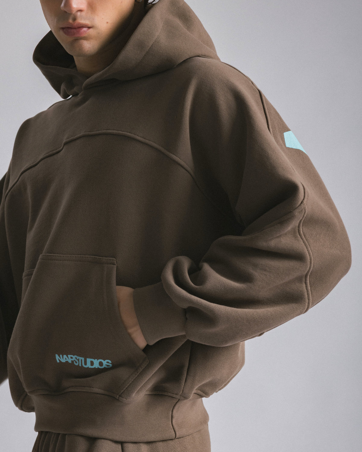 Felpa oversized Marrone - C255
