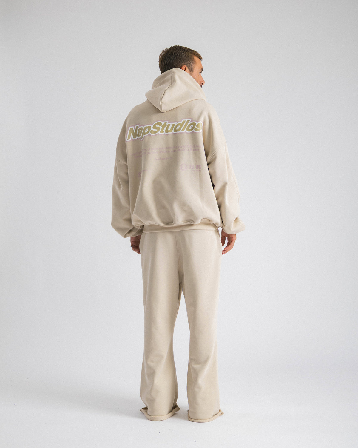 Hoodie zip oversized Cream  - C266