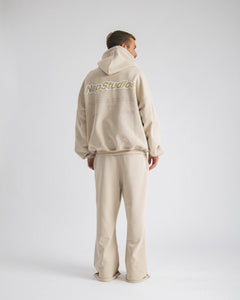 Hoodie zip oversized Cream  - C266
