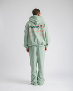 Hoodie zip oversized Mint - C266