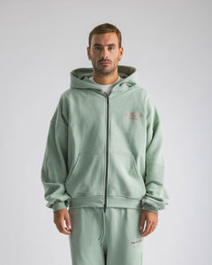 Hoodie zip oversized Mint - C266