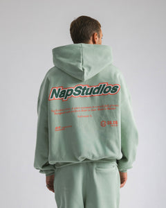Hoodie zip oversized Mint - C266
