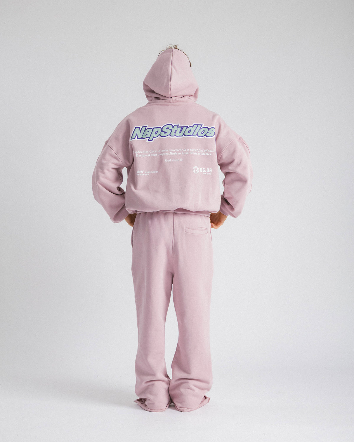Hoodie zip oversized Pink - C266