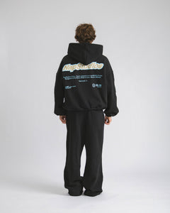 Hoodie zip oversized Black - C266