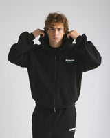 Hoodie zip oversized Black - C266
